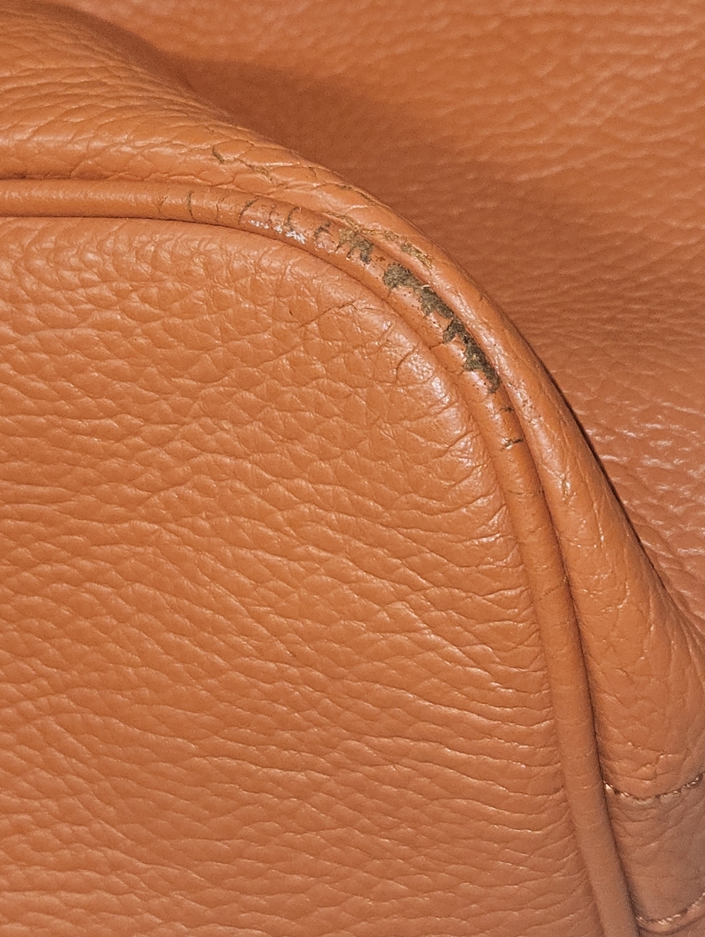 Banana Republic Orange Pebbled Genuine Leather Melissa Hobo Shoulder Bag - Picture 6 of 16